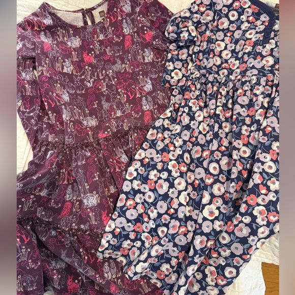 Tea Collection Other - Tea Collection Girls T-Dress Bundle Size 7 – Floral & Animal Print